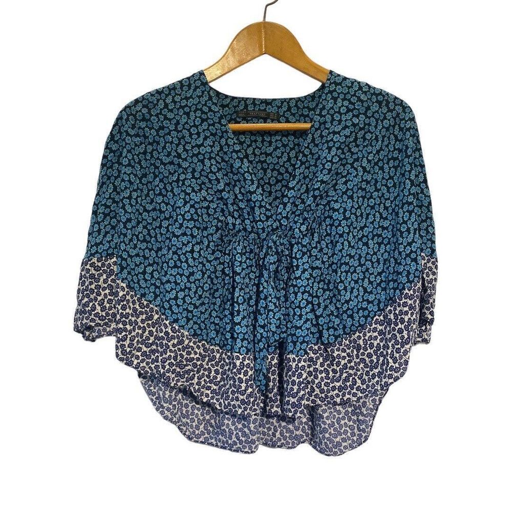 ZARA Trafaluc Fun & Flirty Floral Boho-Style Top Medium